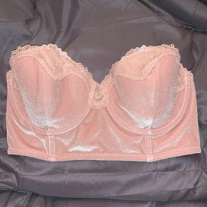VS New corset velvet strapless bra